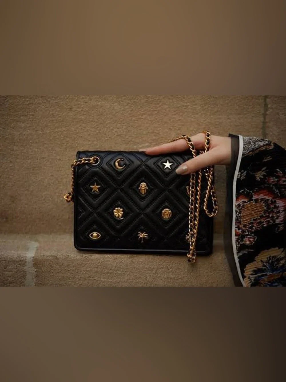 Tory Burch Fleming Farida Charm bag & wallet set black